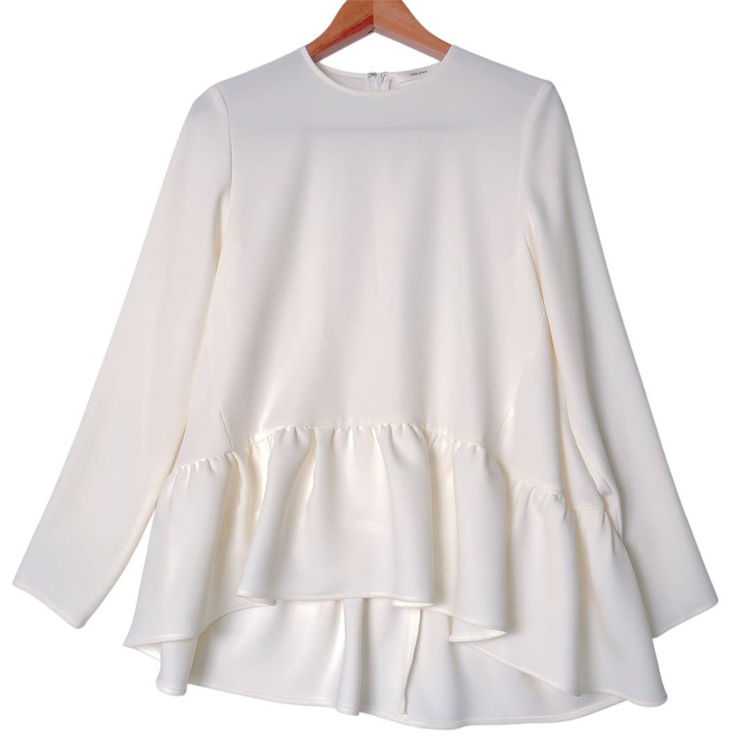 YOKOCHAN ロングスリーブ ヘムギャザー ブラウス 38 ヨーコチャン YOKO CHAN ロングスリーブヘムギャザーブラウス 38