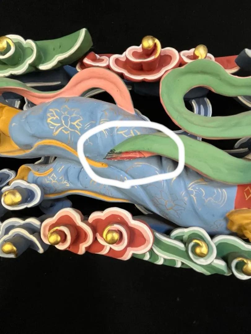 特価【欄間 天女】80cm 透かし彫り 美術的装飾 カラー 天からの守護