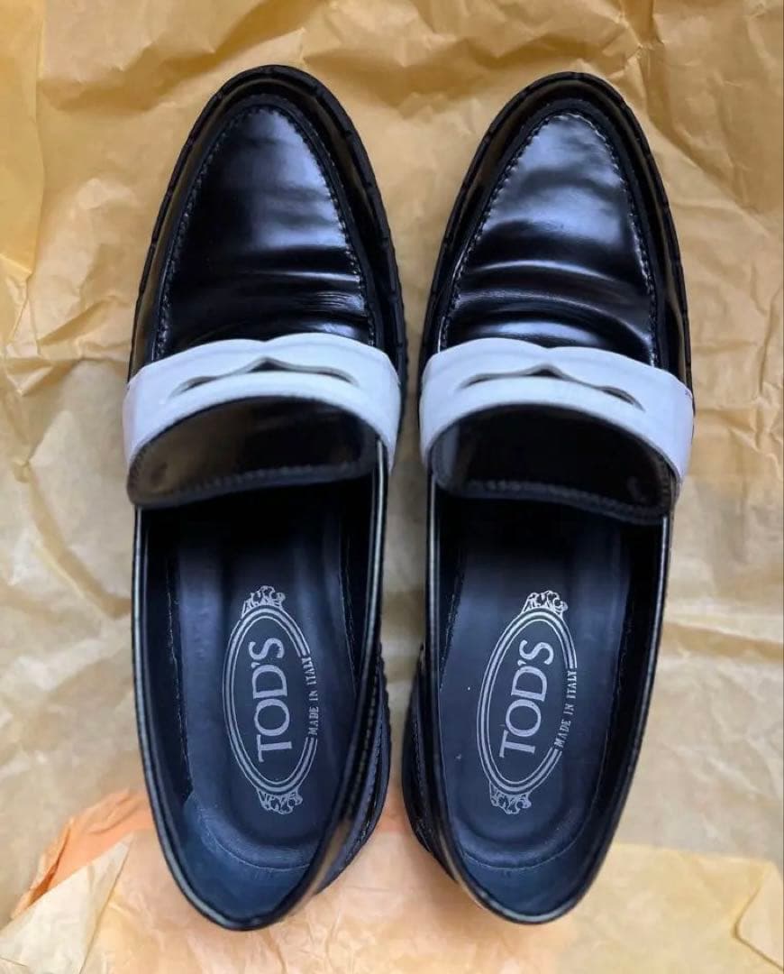 【専用】トッズ TOD’S ローファー 本革 黒 白 コンビ ローファー 37 楽天市場】TODS トッズ T TIMELESS Leather Loafers レザー ローファー