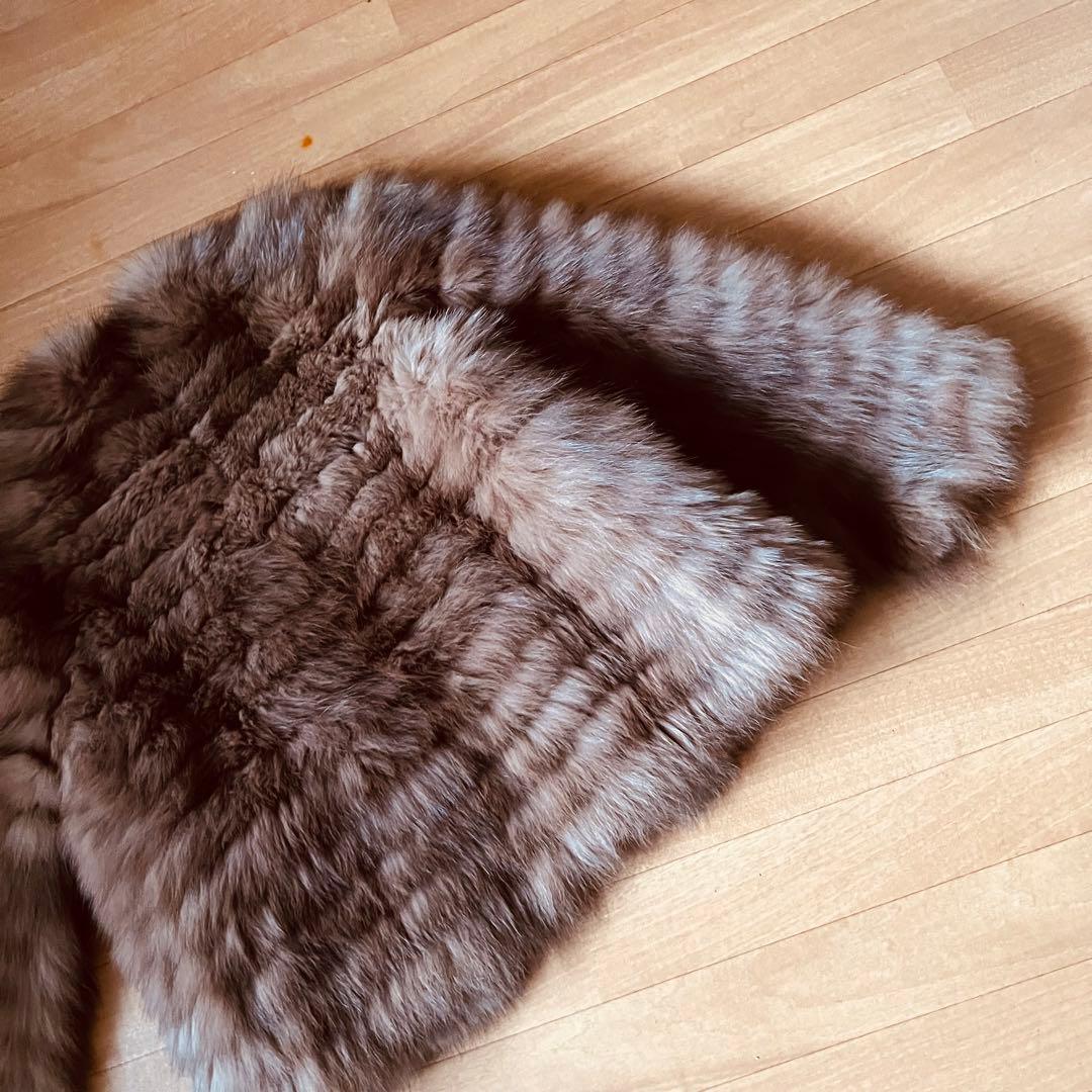 破格値お値下げ不可 本物ブルーフォックス毛皮ジャケットコート 定価36