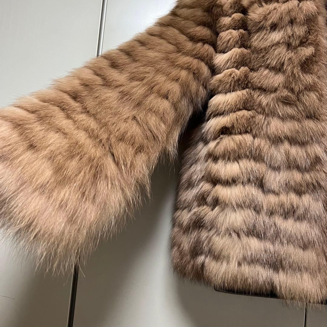 破格値お値下げ不可 本物ブルーフォックス毛皮ジャケットコート 定価36