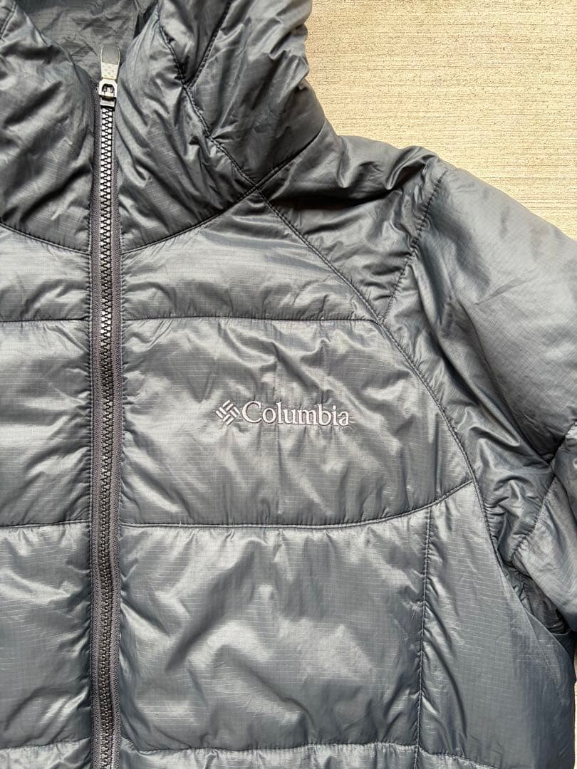 希少 Columbiaクレーターレイク ダウンパーカ y2k ドローコード 刺繍