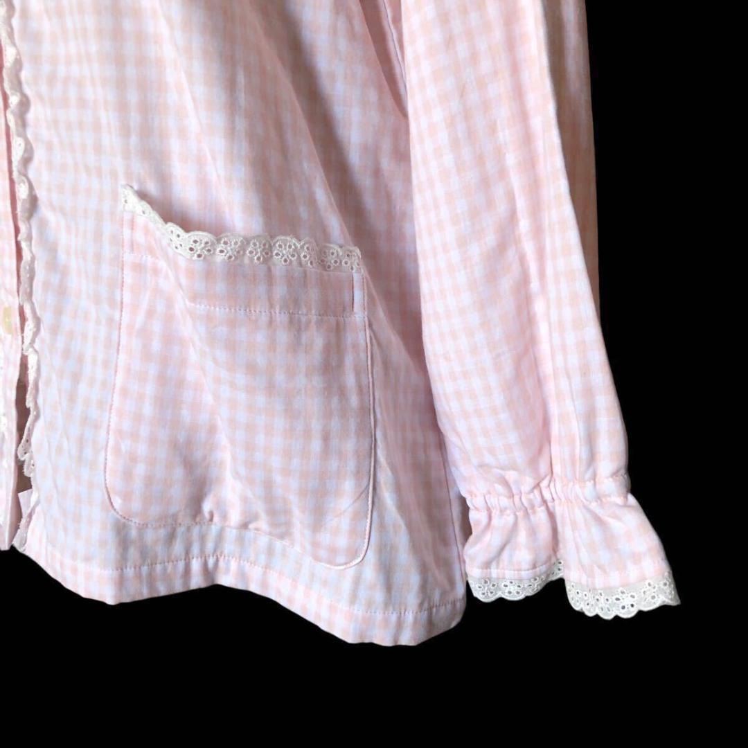 新品⭐️ツモリチサト スリープ チェック パジャマ ピンク Lサイズ 綿100%