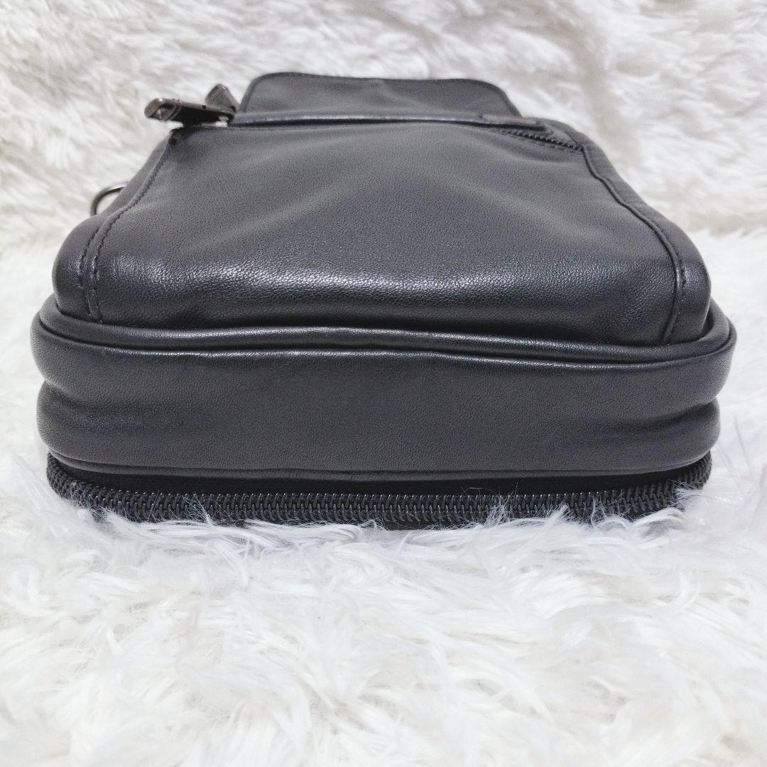 希少✨トゥミ レザー ショルダーバッグ ブラック 92102D4 斜め掛け 2層