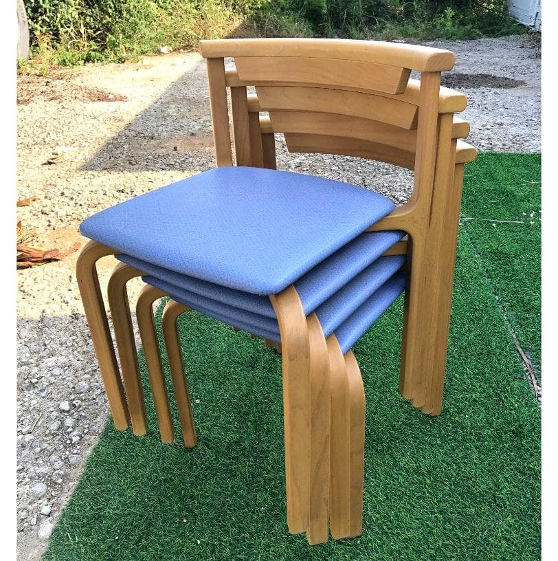 ●天童木工 椅子 イス 4脚 セット T-5348WB-ST型 天然木製フレーム チェア T-5348WB-NT｜天童木工