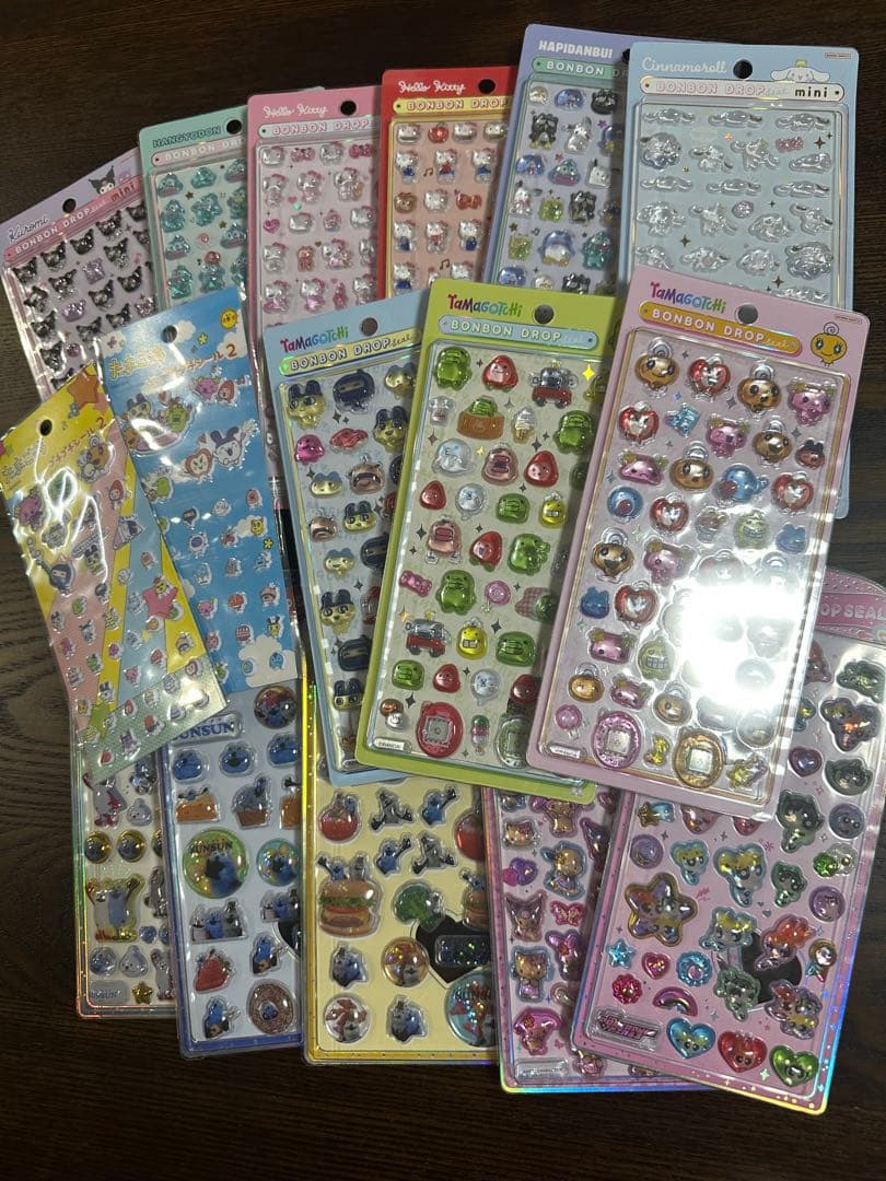 ボンボンドロップシール　うるちゅる　まとめ売り16枚　サンリオたまごっちパワパフ mimiraku/ファンシー雑貨/雑貨/雑貨屋/ | 💠 うるちゅるポップシールに