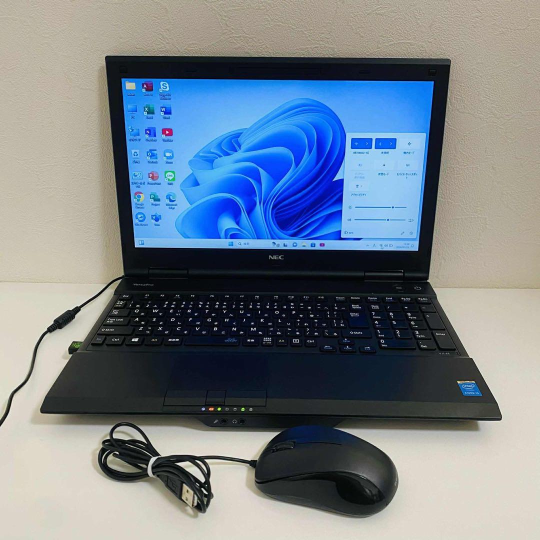 Y64 NECノートパソコン i5メモリ8G高速SSDサクサクWindows11 NEC ノートパソコン Windows11 office搭載 軽量 第八世代Corei5 中古