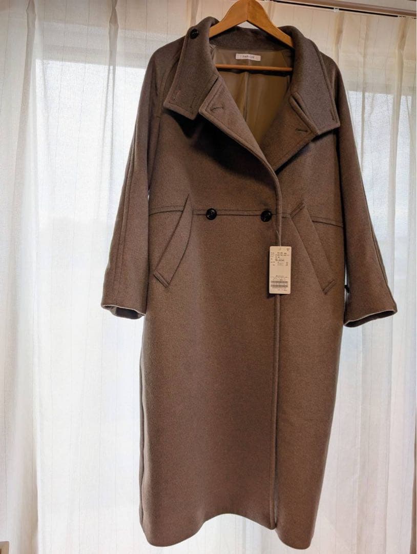 未使用タグ付　Simplicite Wビーバーコクーンスタンドカラーロングコート B.C STOCK Simplicite WビーバーコクーンW前スタンドコート - メルカリ
