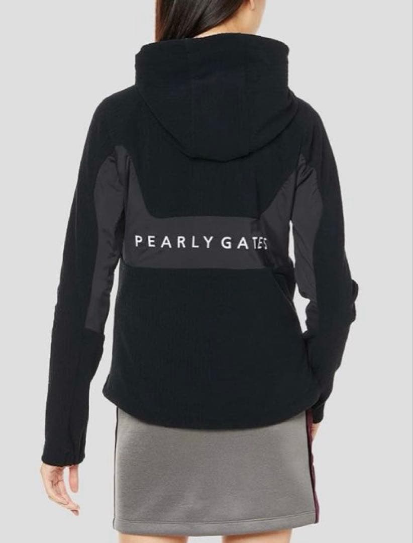 パーリーゲイツ フーディ スカート セットアップ 黒 撥水防風 サイズ2