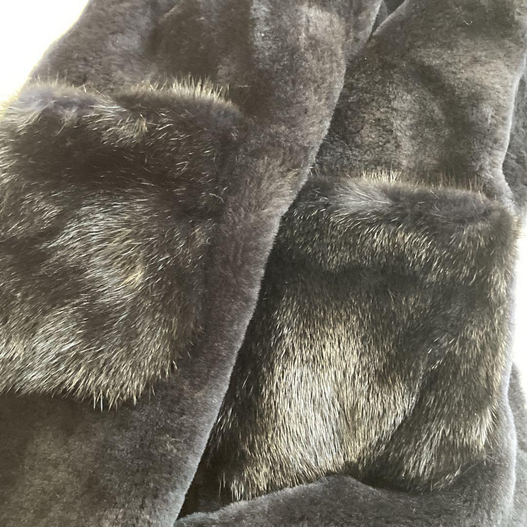 Zelal 元町ゼラール 羊革 ムートン ロングベスト リバーシブル