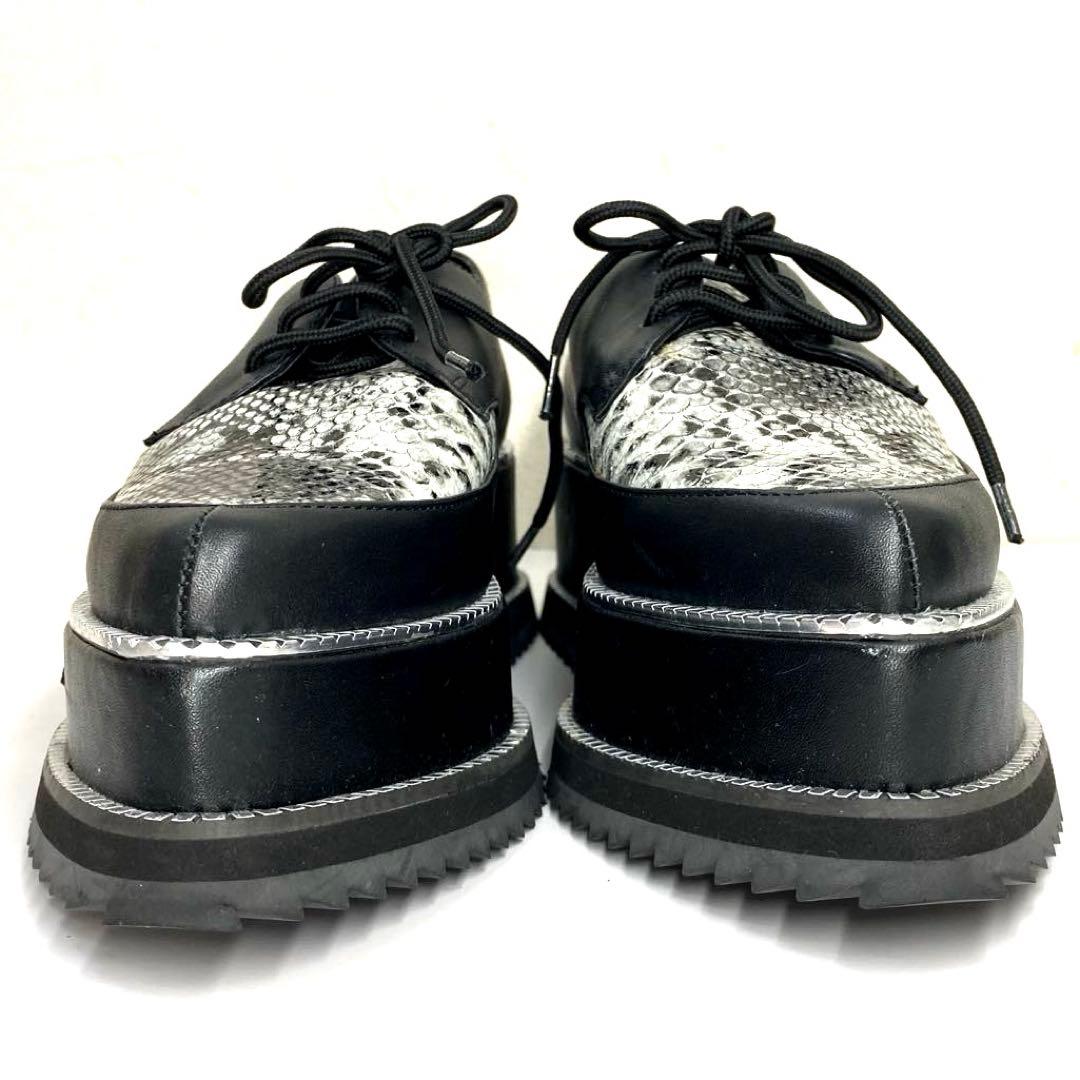 新品 未使用 ジェフリーキャンベル パイソン柄 レースアップシューズ