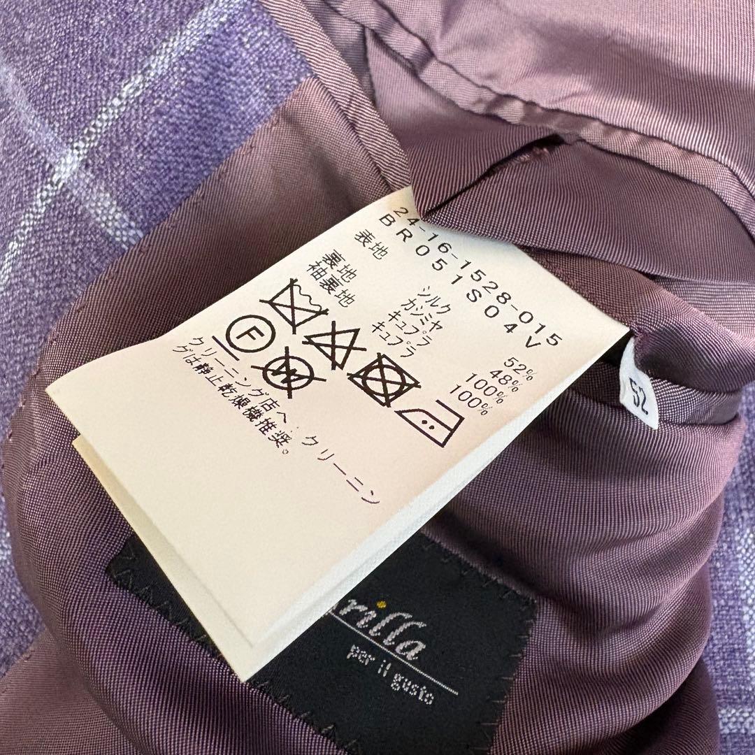 未使用級Brilla /ロロピアーナ シルクカシミヤ ウインドウペーン