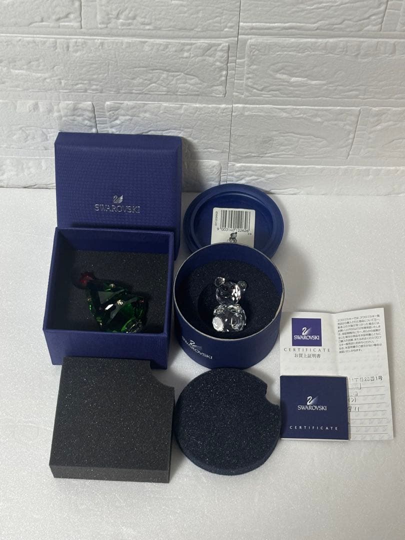 最安値 スワロフスキー クリスマスツリー グリーン おまけ くまさん