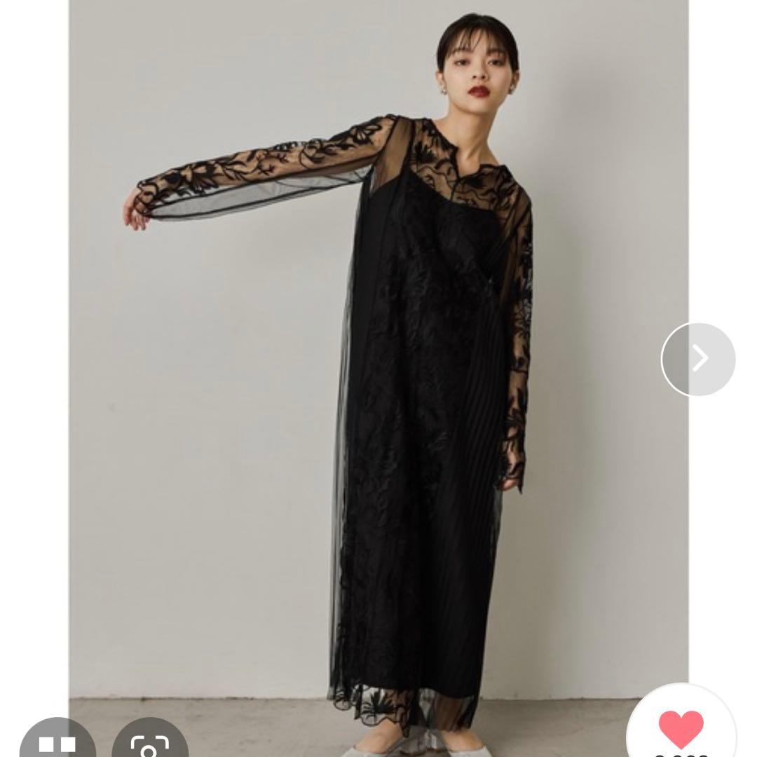 【美品！】LE’RURE プリーツドレス　結婚式　二次会 ルイルエブティック RUIRUE BOUTIQUE オケージョンドレス 結婚式