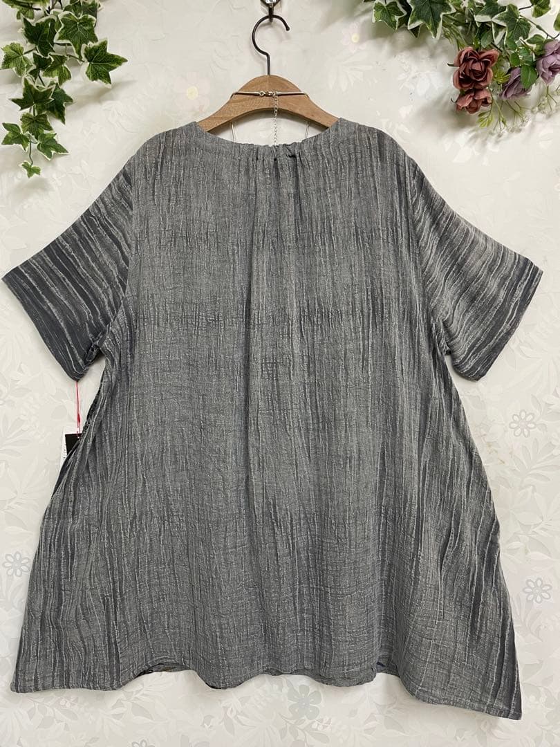 花様専用938新品koibitomisaki 綿麻 刺繍付きAラインTU/951