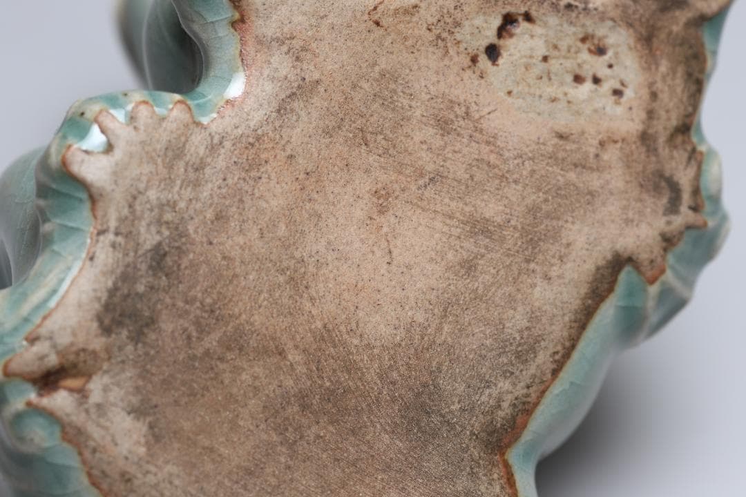 李朝 青磁龍型水滴 青磁 書道具 朝鮮古美術／骨董品【正一