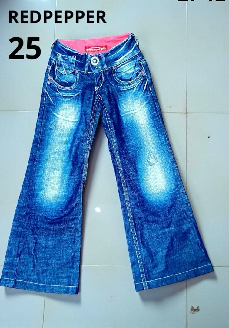レッドペッパー REDPEPPERデニム サイズ25 ダメージ加工 フレア - メルカリ