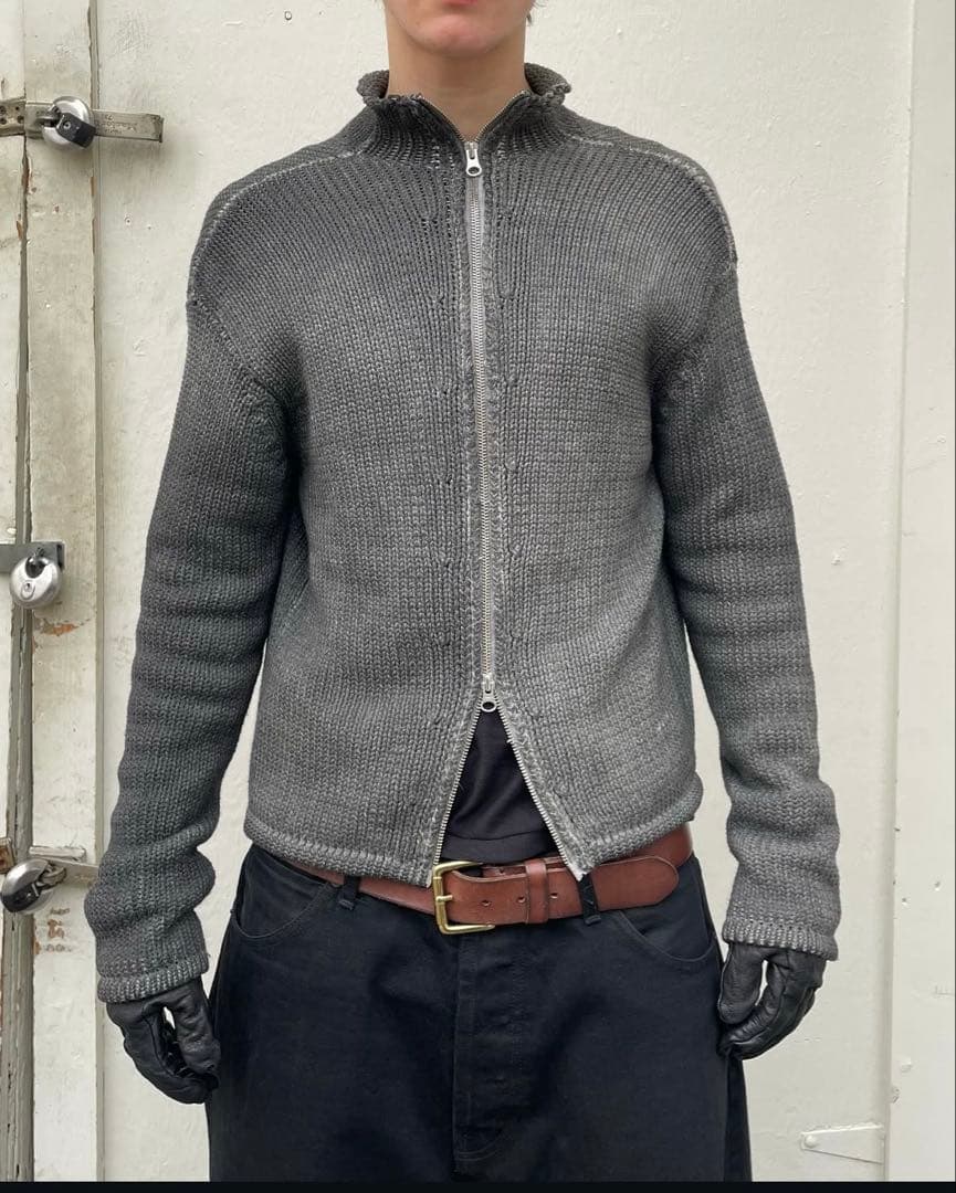 k-two studios Dyed Zip Knit Charcoal - メルカリ