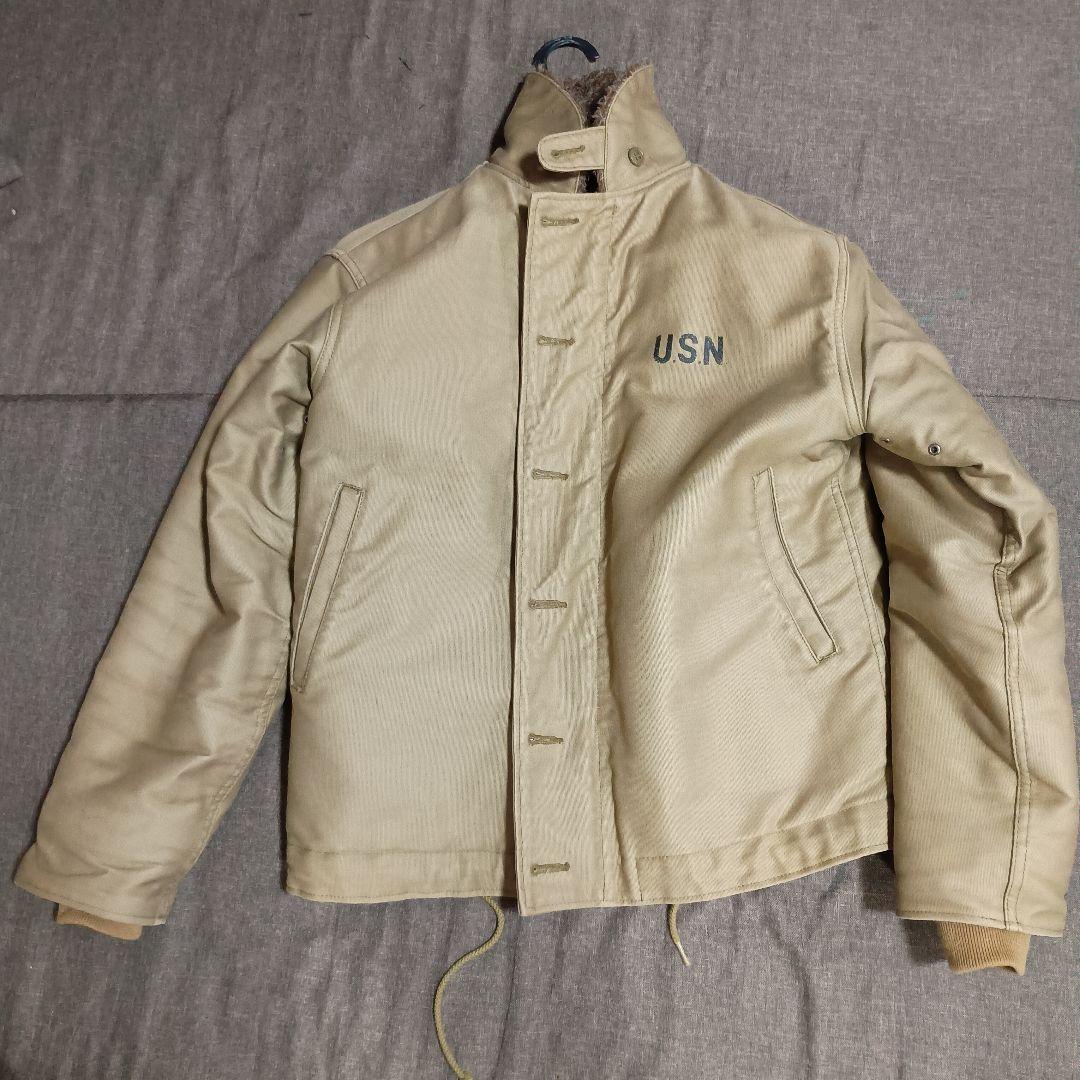 ヒューストン　N-1ジャケット　サイズ36　TANカラー HOUSTON（ヒューストン） N-1 デッキジャケット アウター メンズ