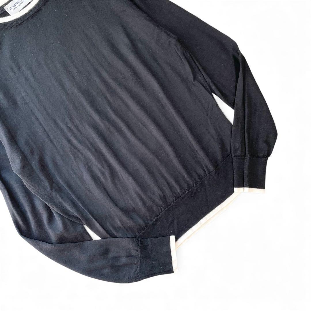 現行✨ジョンスメドレー 日本限定 バイカラーニット 30Gメリノウール