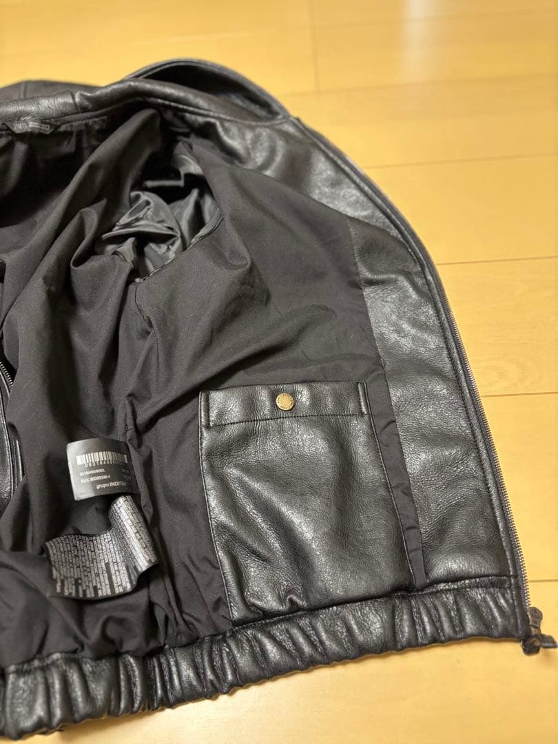 ZARA フェイクレザーフーデッドジャケット Lサイズ - メルカリ