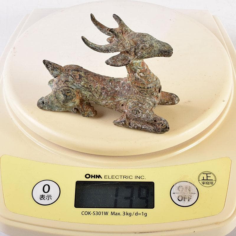 中国 古銅青銅 神獣 麒麟 紙鎮 置物 V 7950 - メルカリ