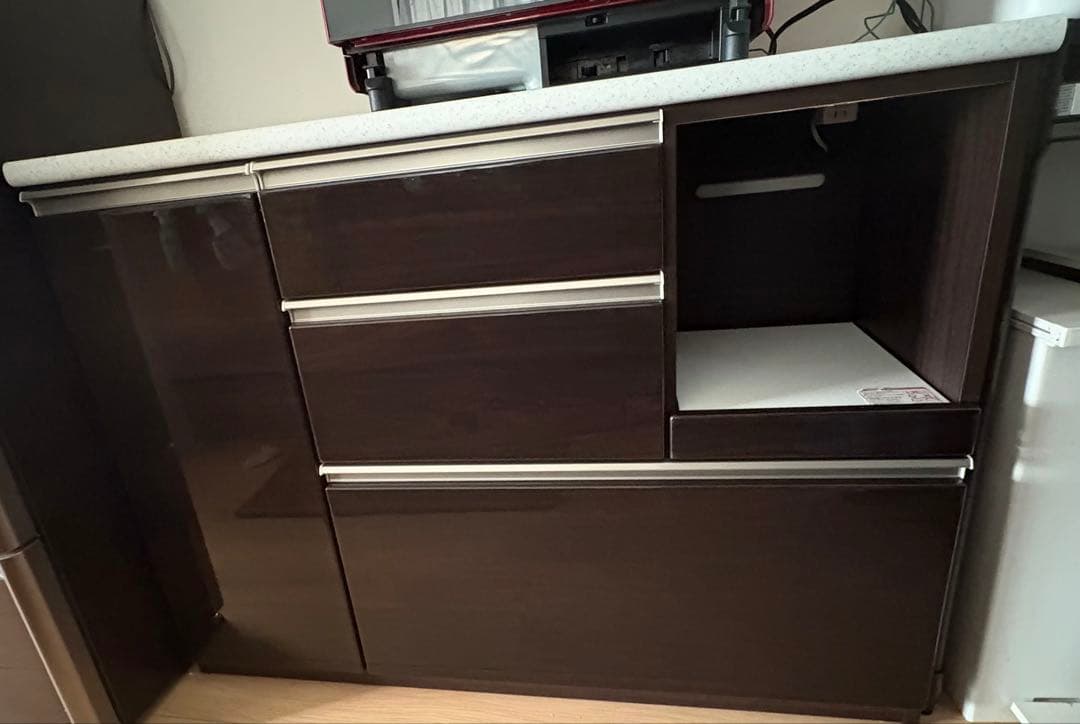 ニトリ食器棚　幅120cm ニトリ（NITORI） 幅120cm キッチンボード(SP201 120KB GY) 食器棚