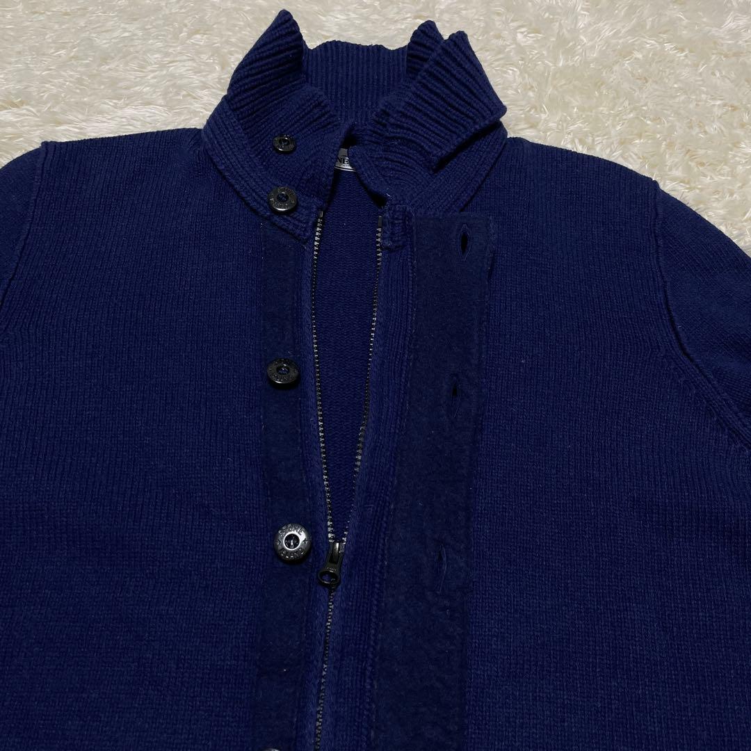 STONE ISLAND コンパスパッチ スナイデルニット ジップ カーディガン