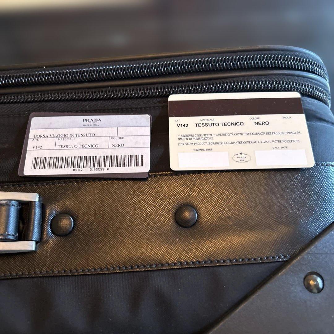 PRADAキャリーバックV142黒ナイロン旅行。サクランボさん専用商品
