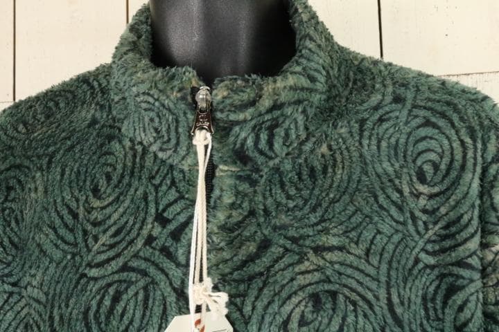 22AW【新品】☆CALEE：スパイラル柄 フリースジャケット ターコイズ