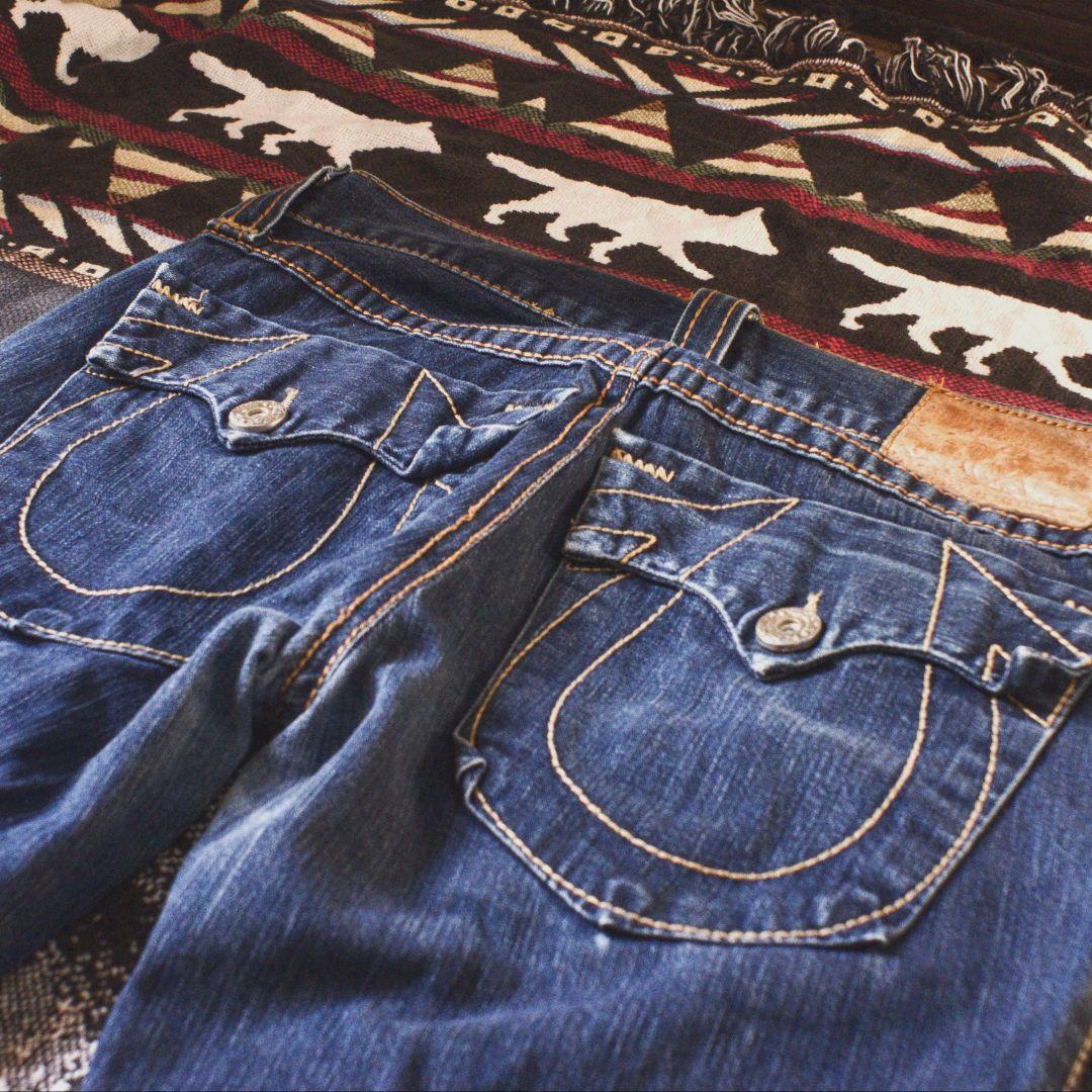 Y2K 00s トゥルーレリジョン 極太ステッチ フレアデニム ブーツカット