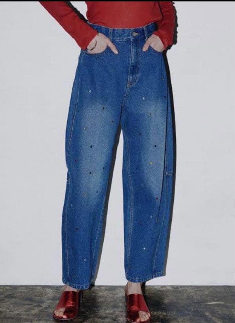 ameri vintage JEWEL BIJOU WIDE DENIM - メルカリ