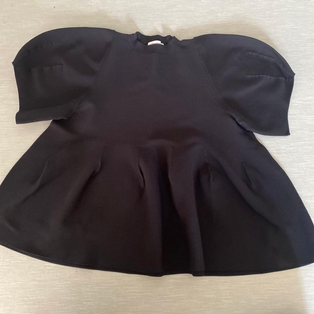 マチャット ホールガーメント 半袖ニット ネイビー