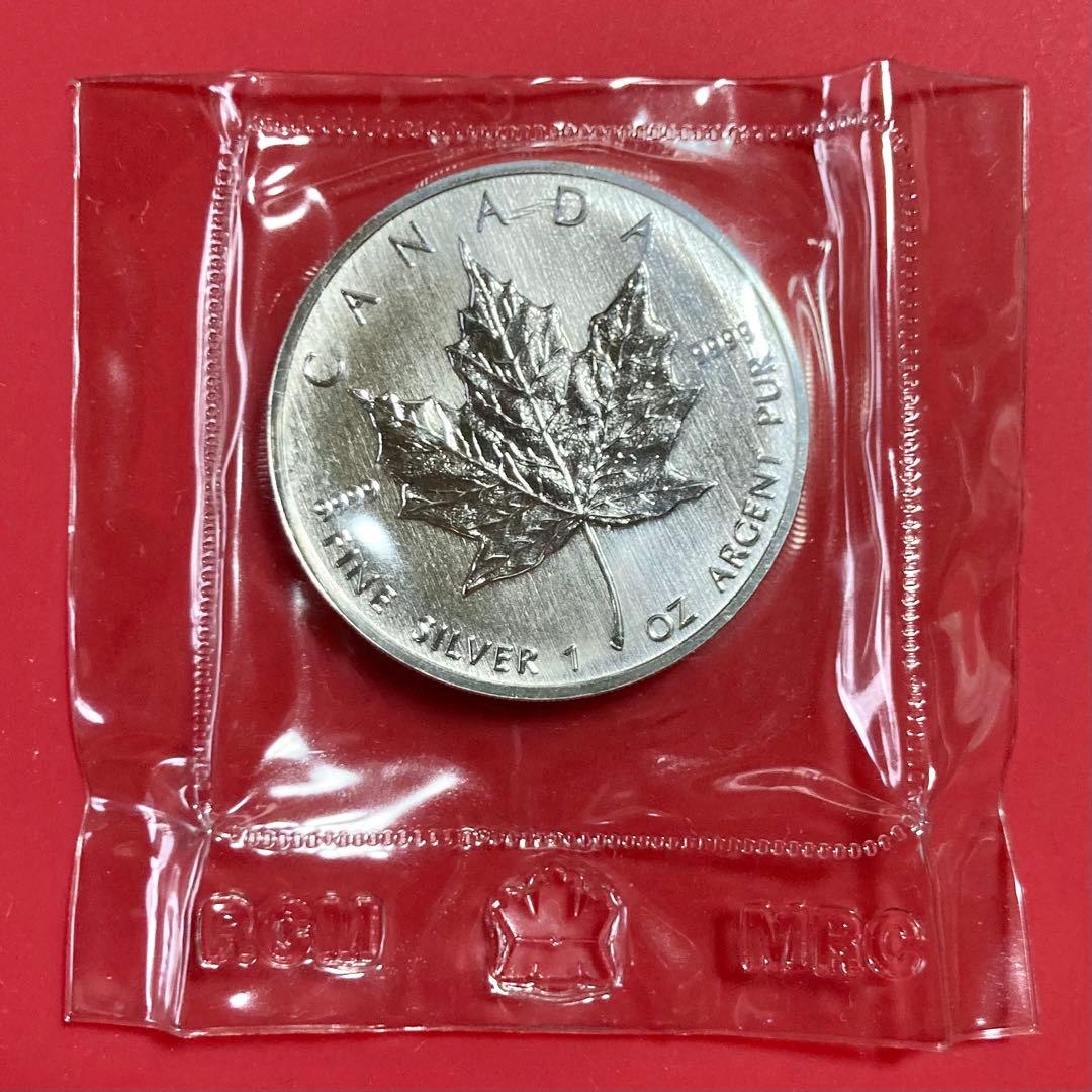 1989　メイプルリーフ銀貨　1オンス　31.1g　純銀　　カナダ　古銭