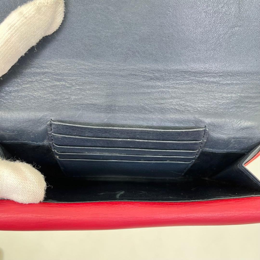 クリスチャンディオール 長財布 フラップウォレット CDロゴ金具 ピンク