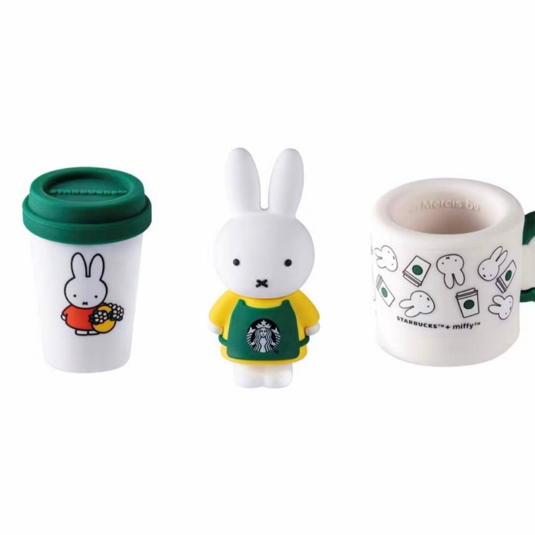 台湾スタバ Starbucks ミッフィー フィギュア コップアクセサリー 3点