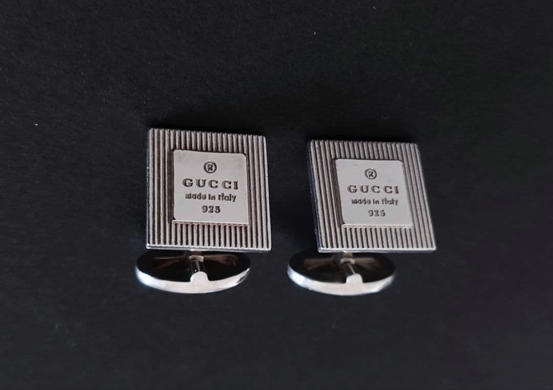 GUCCI グッチ トムフォード期 スターリングシルバー 925 カフリンクス GUCCI カフス カフスボタン カフリンクス シルバー925 未使用 箱付