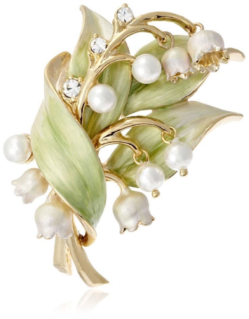 ヴァンドームブティック　 ブローチ　スズラン　すずらん　帯留め　代用 ヴァンドームブティック ブローチ スズラン すずらん 帯留め 代用