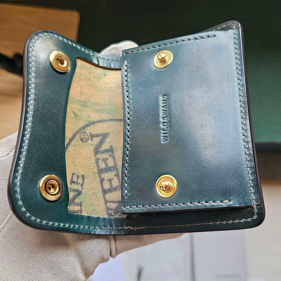 新品 ワイルドスワンズ フル シェルコードバン グリーン Cordovan 革