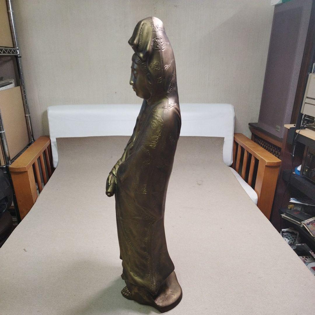 観音菩薩像 高さ約62cm 仏様 仏像 在銘有 鶯玉作 - メルカリ