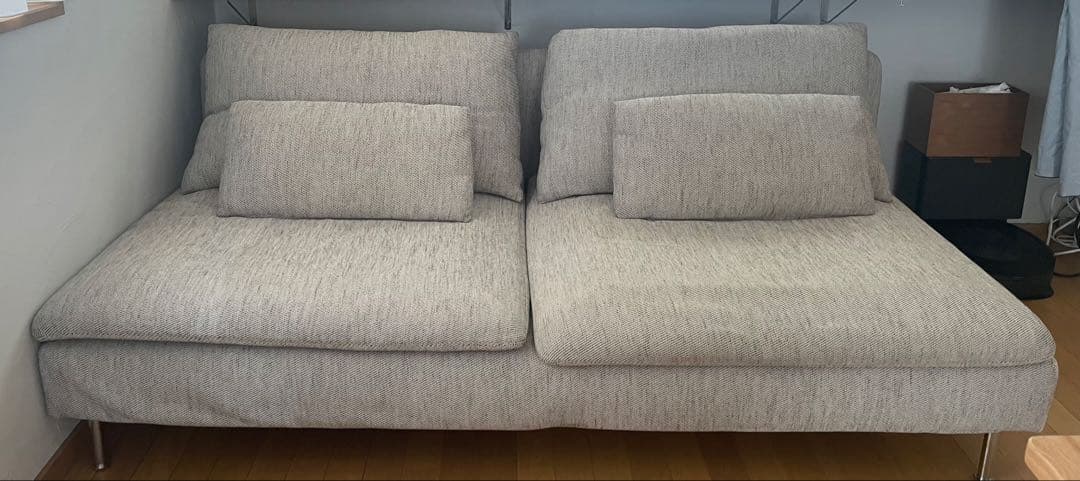 IKEA ソーデルハムン （3人掛け） ヴィーアルプ ベージュ/ブラウン