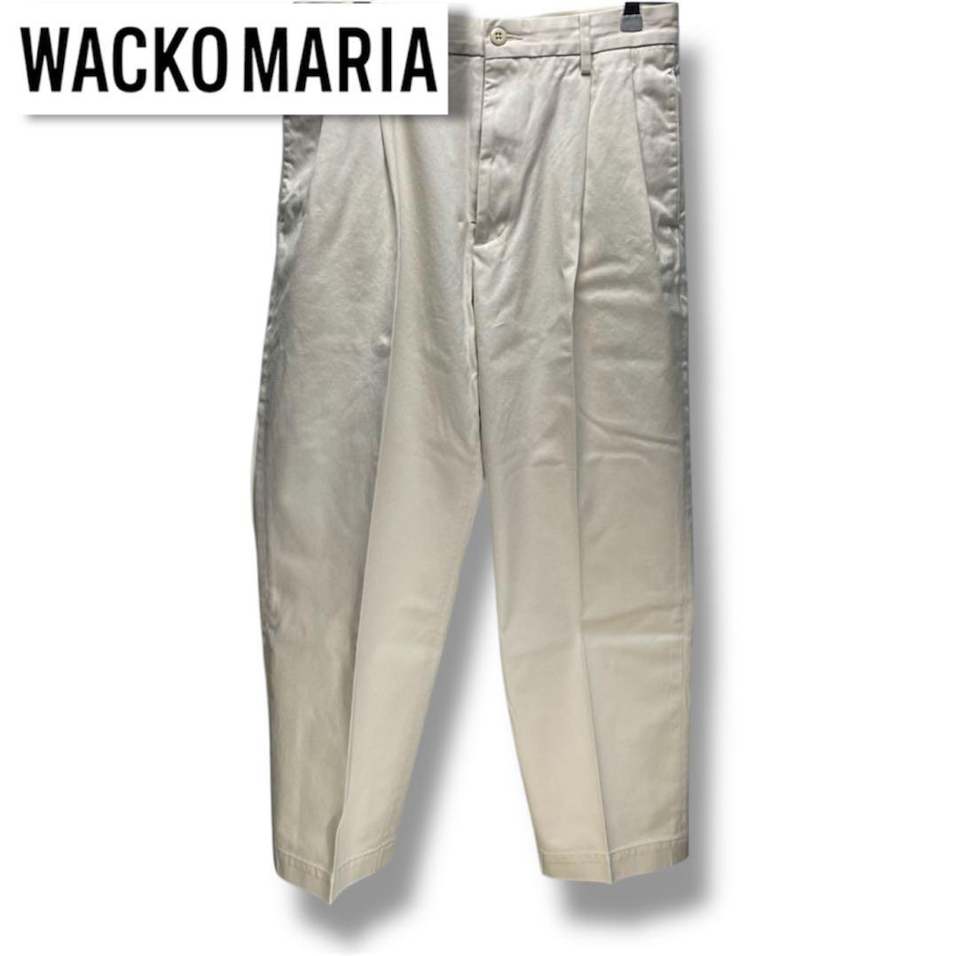 ワコマリア　ダブル プリーテッド チノ トラウザーズ サイズL WACKO MARIA（ワコマリア） DOUBLE PLEATED CHINO TROUSERS (TYPE-1