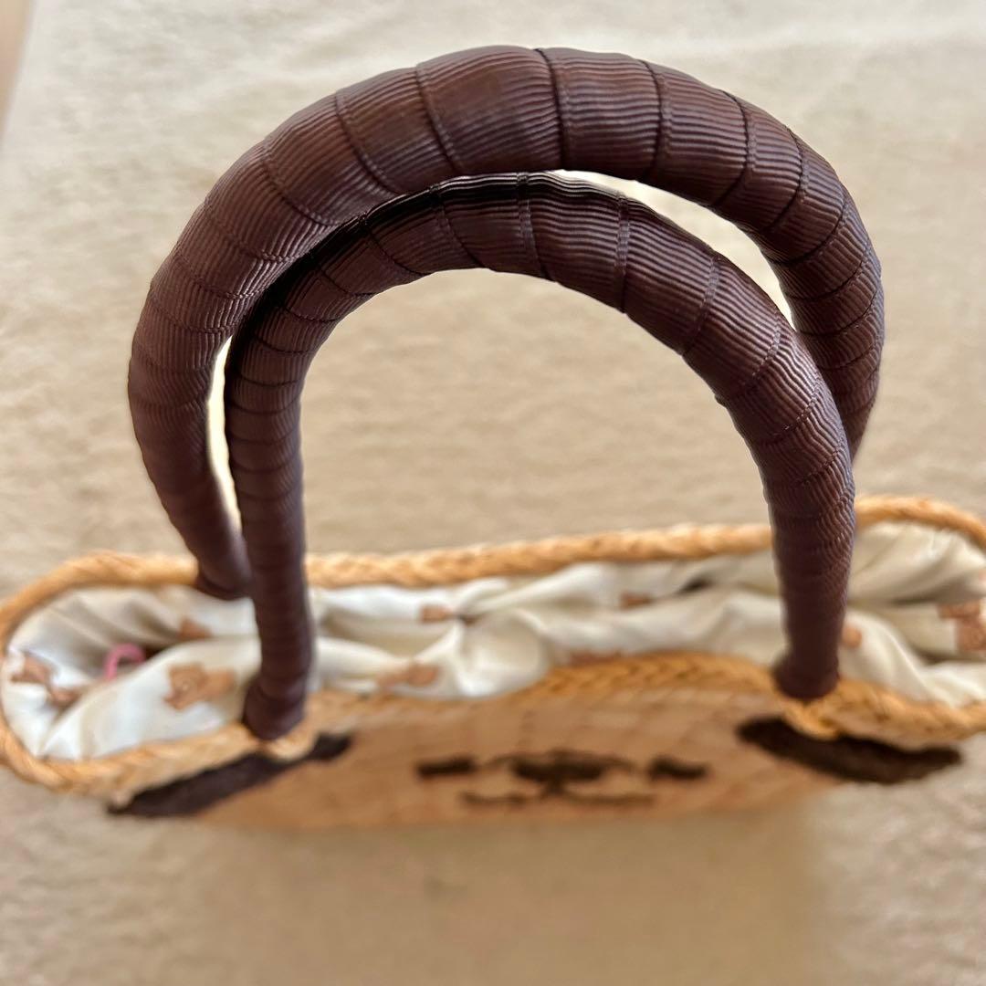 ☆レア franche lippee くまかごバッグ 刺繍