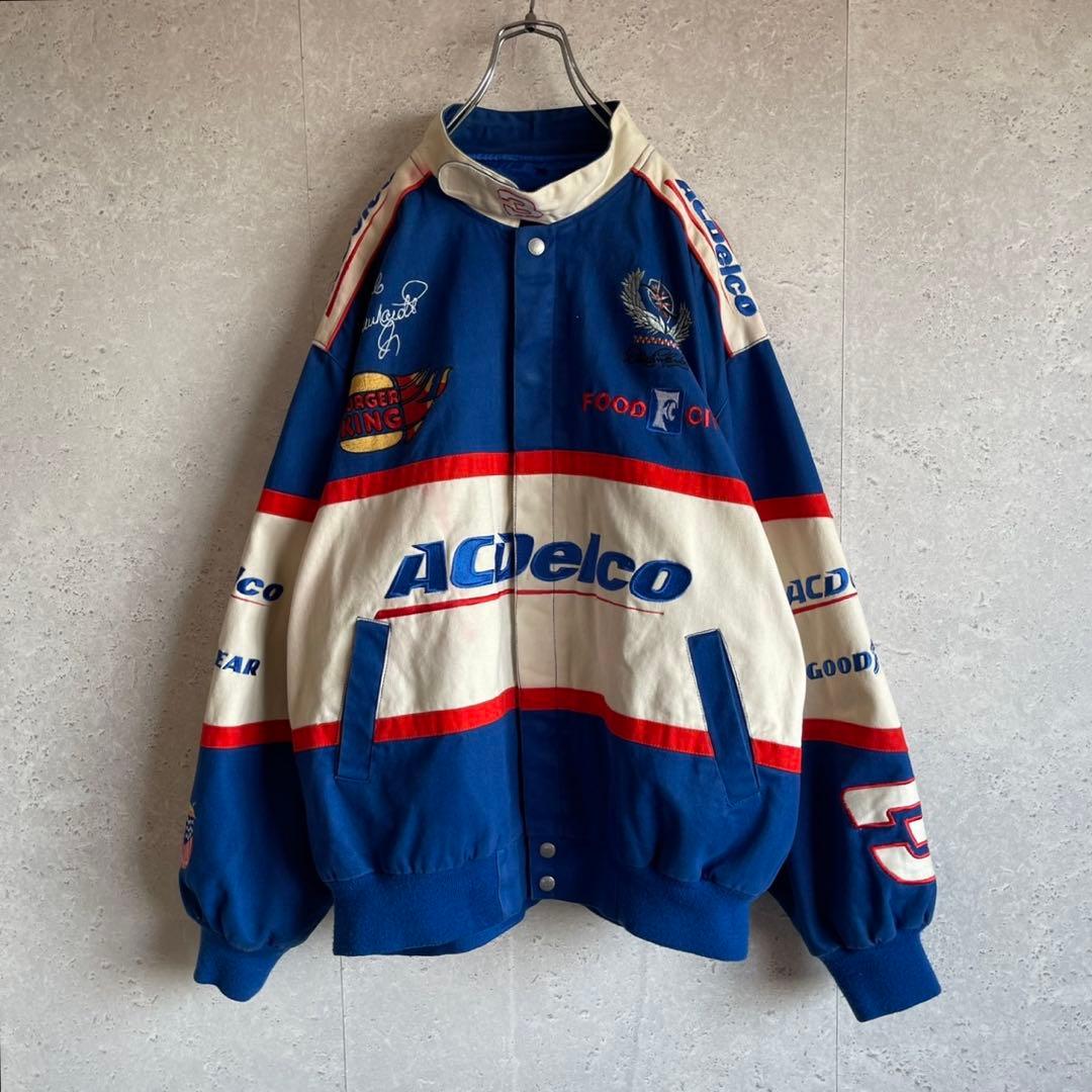 オールド ジェフハミルトン ACDelco 企業ロゴ レーシング ジャケット