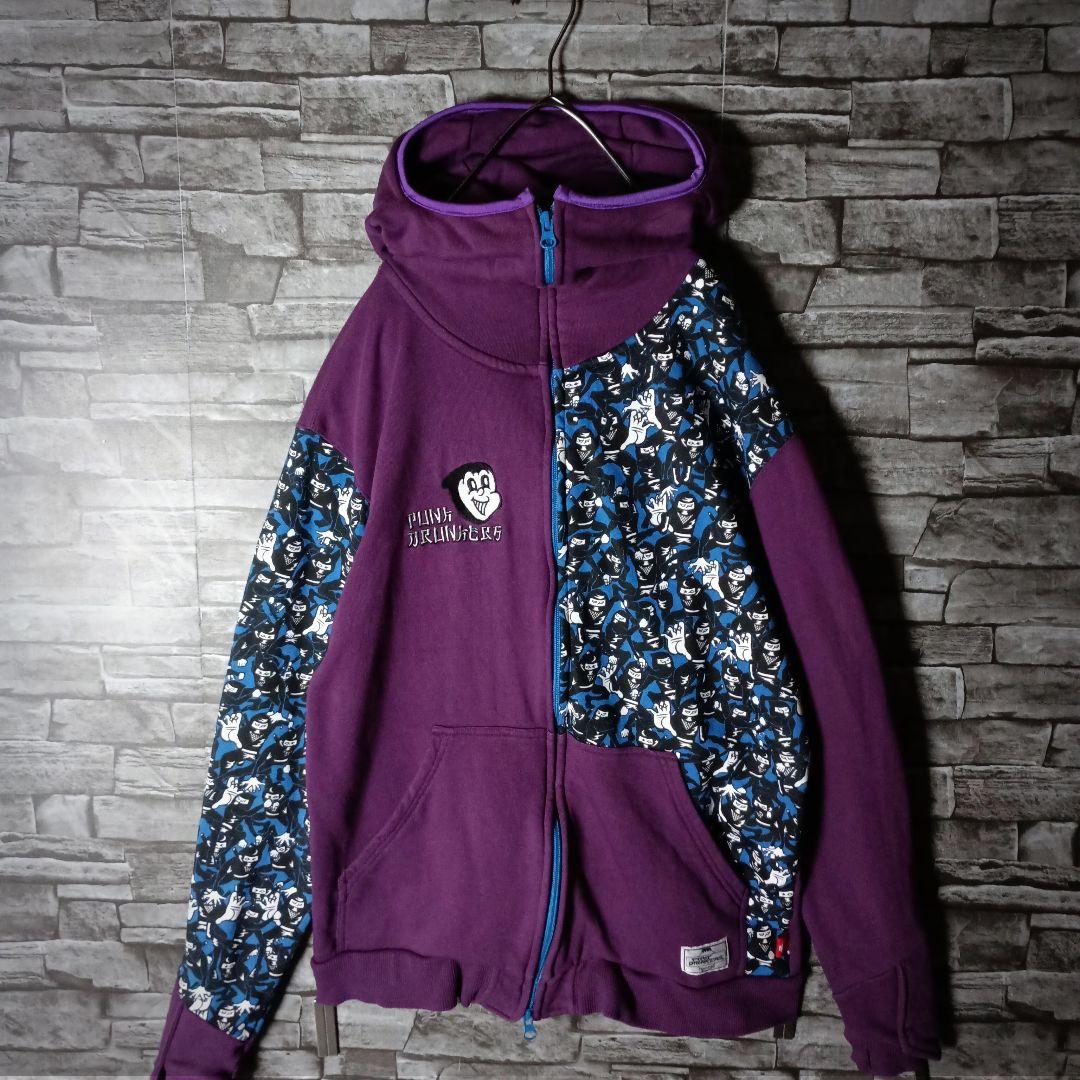 ここまでやる？☆パンクドランカーズ忍者パーカー 切替忍者柄 刺繍 忍者フード 楽天市場】忍者 パーカーの通販