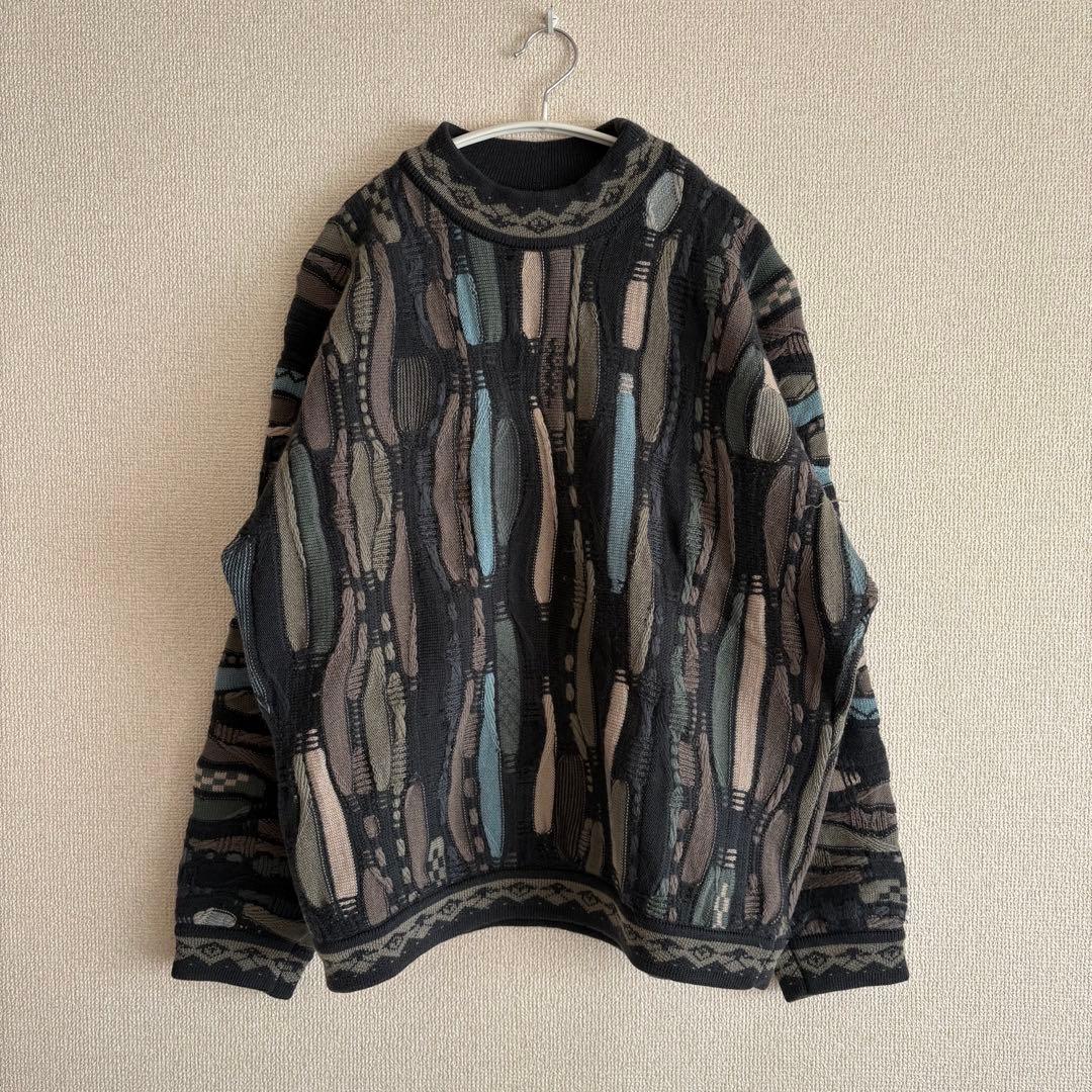 【希少カラー】COOGI クージー ウール 3DニットSサイズ 90s 90's COOGI 3D Knit Sweater S / クージー 3Dニット ウールセーター