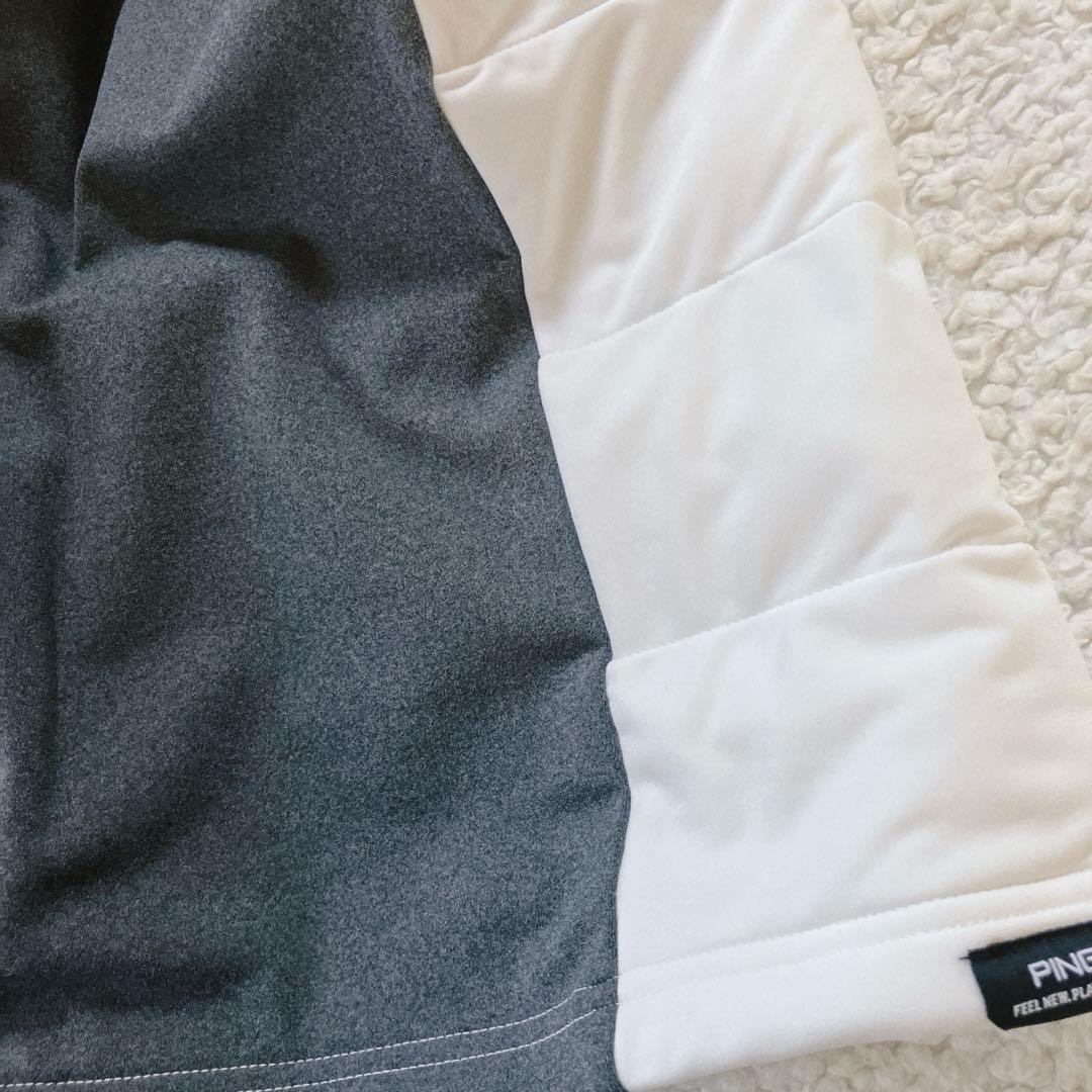 新品】PING 2024年 キルティング ハーフジップシャツ ホワイト L