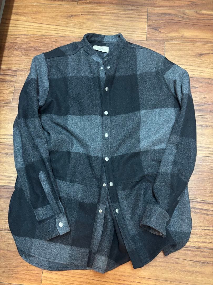 MAISON FLANEUR チェック柄シャツジャケット シャツ ジャケット 裏ボア フード フルジップ チェック柄 アウター