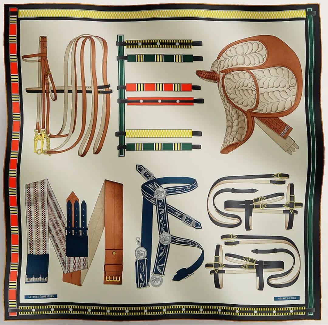 連休限定出品☆HERMES エルメス カレ90 スカーフ レトル・エケストル