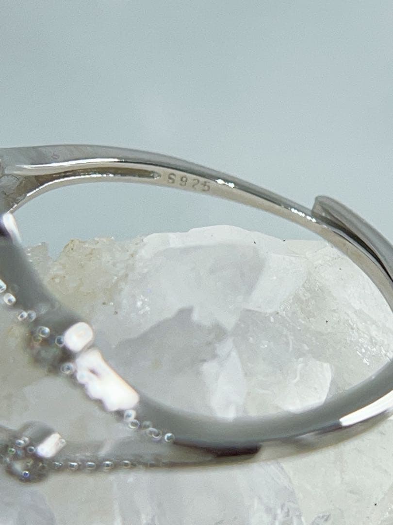 エネルギーの活性化✨☆隕石ガラス モルダバイト☆S925フリーサイズリング